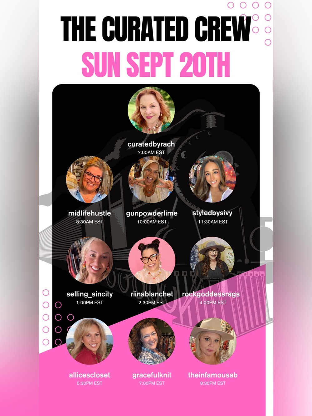 The Curated Crew Raid Train 9/20 Notification Flyer - Picture 1 of 2